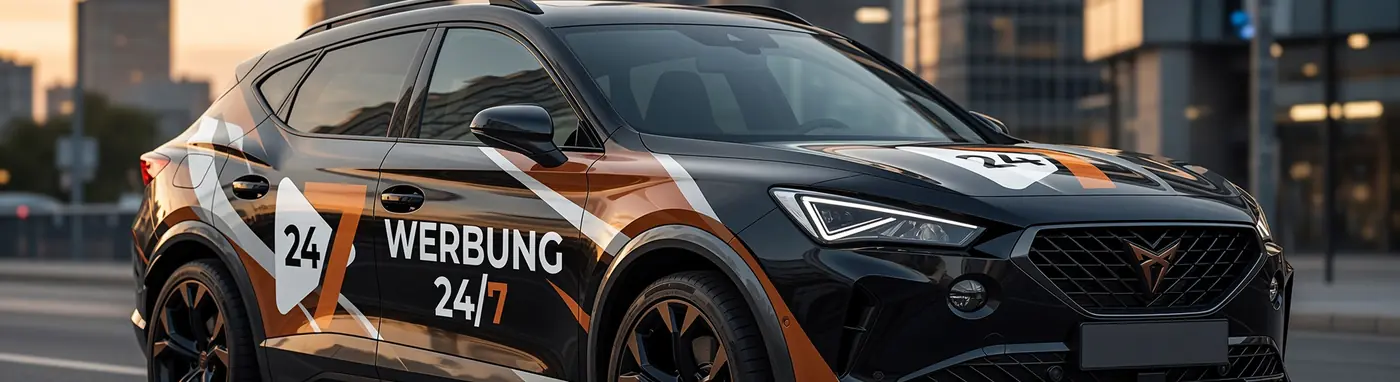 Professionell foliertes Fahrzeug von Werbung 24/7 – Werbeagentur Hannover